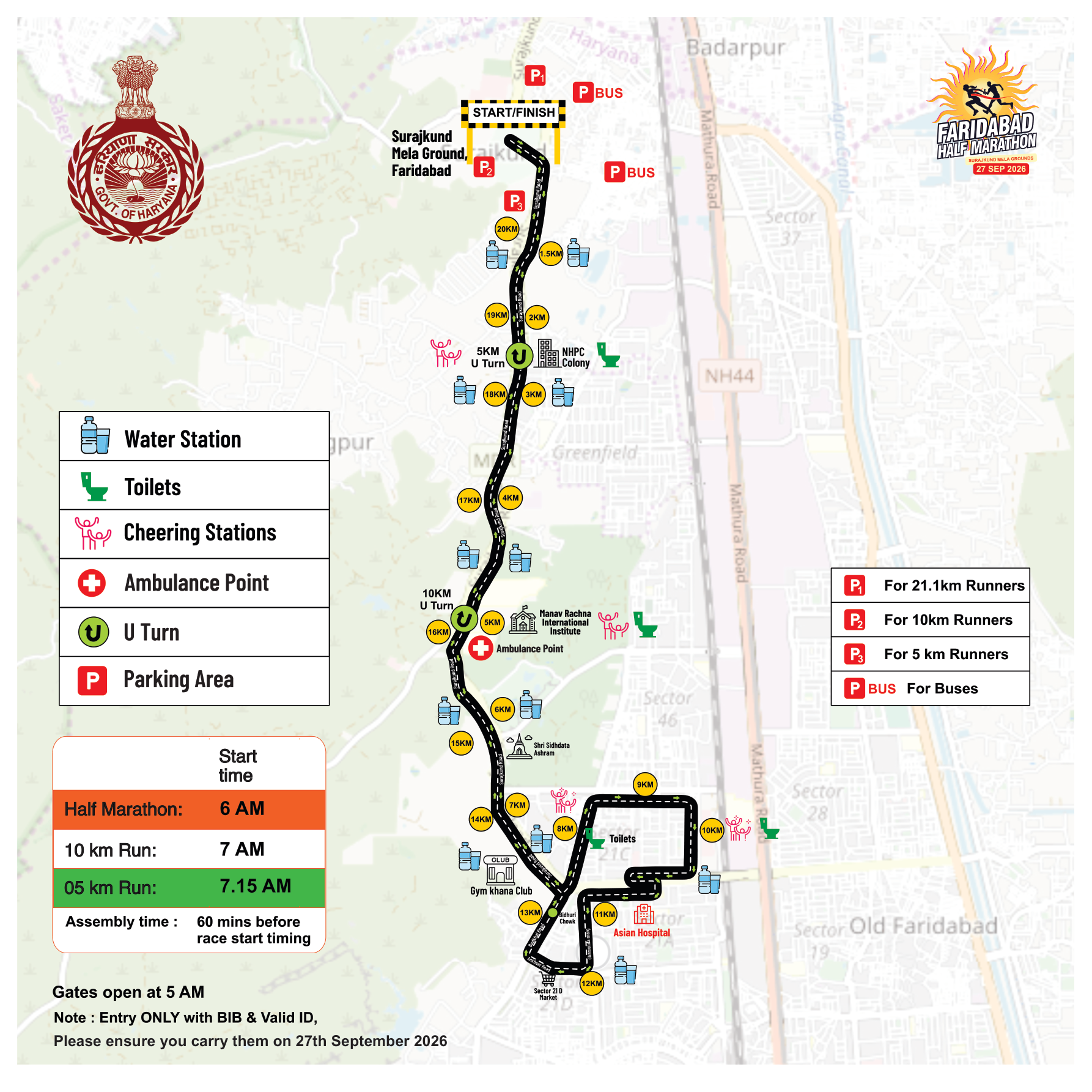 Official Course Map · All Distances